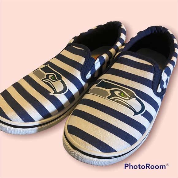 NFL Shoes - SEAHAWKS slide on sneakers - new - size 8